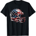 American football helmet Us Flag T-Shirt Made in USA Hoodie, Sweatshirt | GrindPrints.com