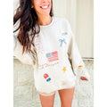 Americana Sticker Trend Graphic Top T-Shirts, Hoodie, Sweatshirt | GrindPrints.com