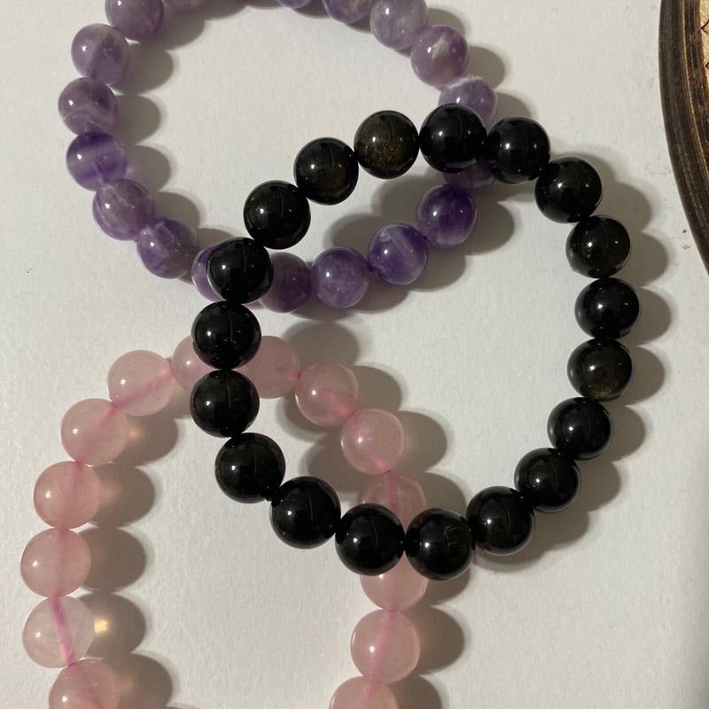 Amethyst, rose quartz, obsidian bracelet T-Shirts, Hoodie, Sweatshirt | GrindPrints.com