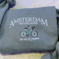 Amsterdam Embroidered Tshirt, Vintage Embroidered Amsterdam Sweatshirt Hoodie | GrindPrints.com