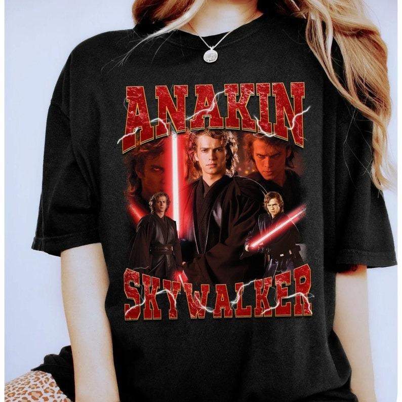 Anakin Skywalker Graphic Portrait Poster Shirt, Movie Trip Vacation Holiday Family Trip Unisex T-Shirt Hoodie, Sweatshirt