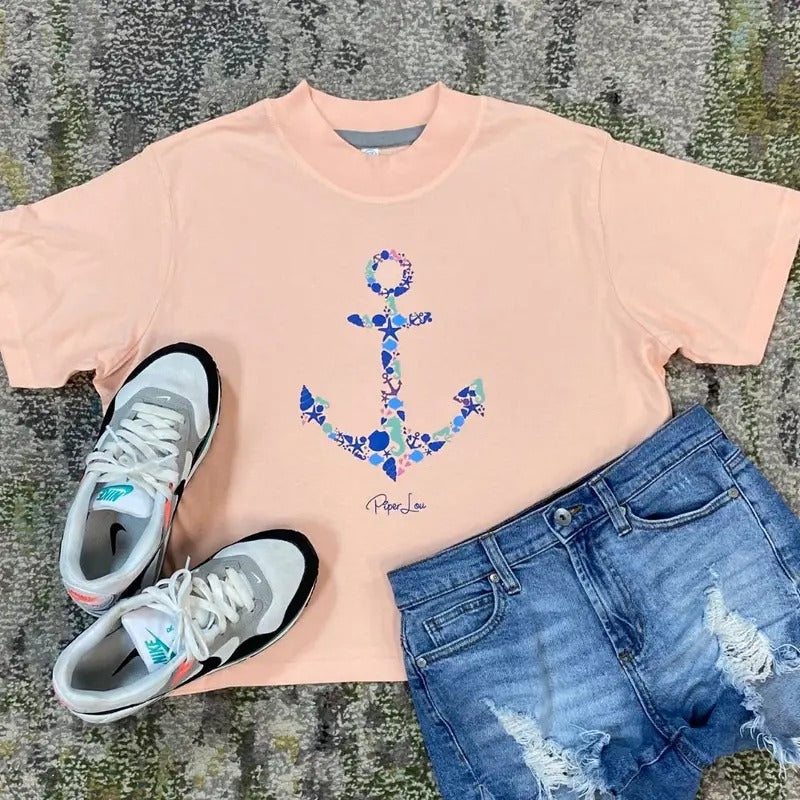 Anchor Color  Premium Boxy Tee Hoodie, Sweatshirt | GrindPrints.com