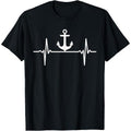 Anchor Heartbeat Funny Clothing Pulse Sailing Boat Sea Sail T-Shirt Made in USA Hoodie, Sweatshirt | GrindPrints.com