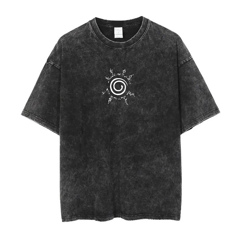 Anime Dyenomite Mineral Wash Shirt - Vintage Retro Anime Graphic Tee, Unisex Oversized Washed T-Shirt, Classic Cotton,...