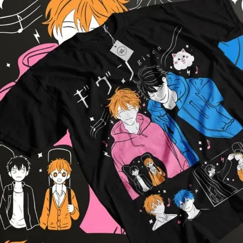 Anime Given Graphic T-shirt Sato Mafuyu Kawaii Girl Gifts Shirt All Size Hoodie, Sweatshirt | GrindPrints.com