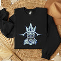 Anime Inspired Embroidered Shirt, Solo Leveling God Statue & Kasaka Venom Fang Embroidered Sweater, Hoodie Sweatshirt