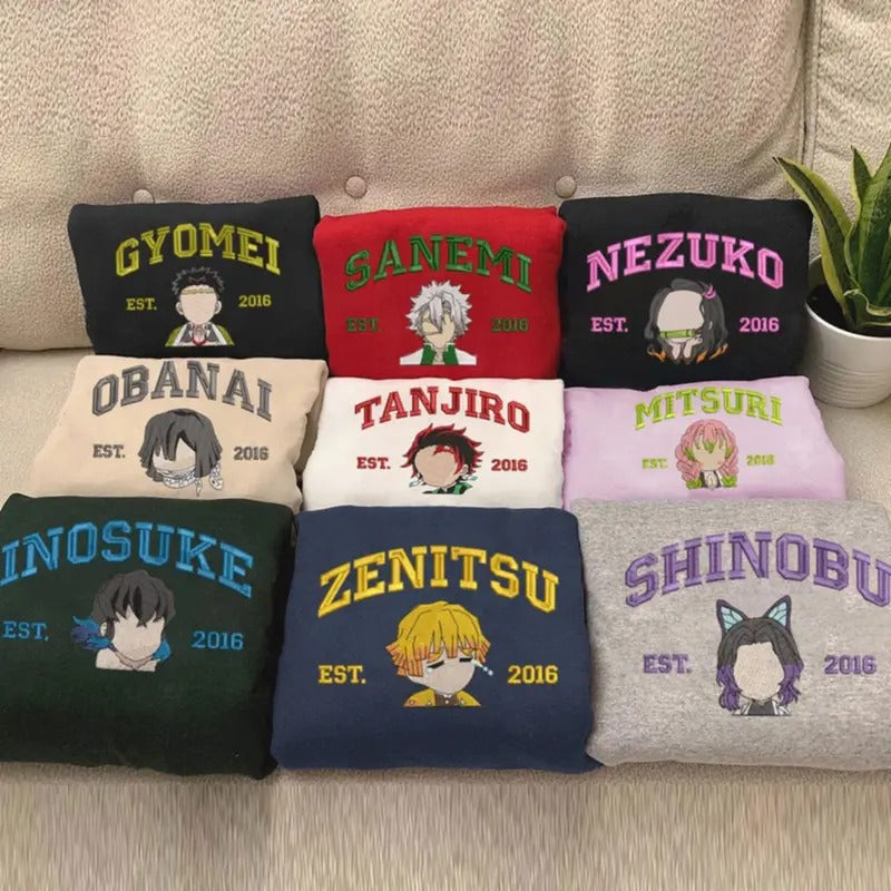 Anime KnY Character Embroidered Sweatshirt, Embroidery KnY Shirt&Hoodie, Unisex KnY Style | GrindPrints.com