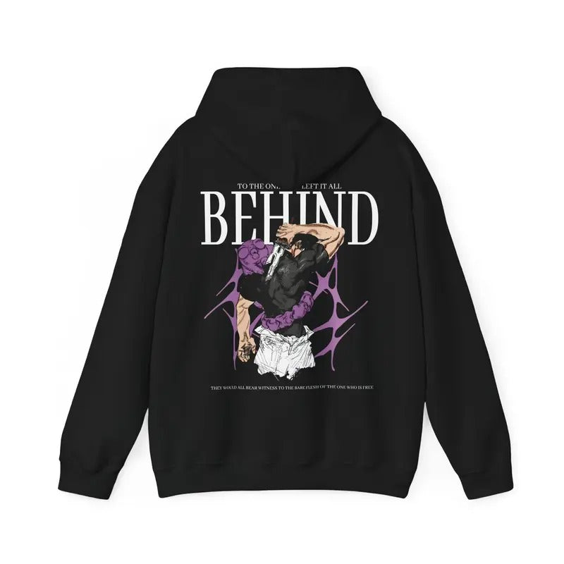 Anime Toji Hooded Sweatshirt, Anime Hoodie, Toji x The one who left it behind, gift hoodie T-Shirts | GrindPrints.com