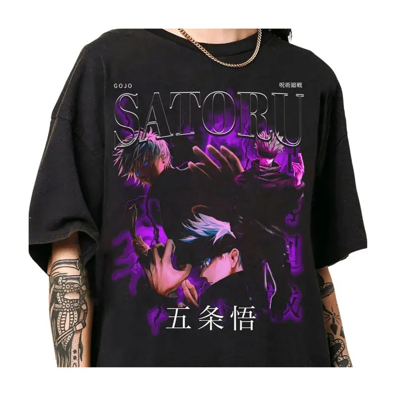 Anime Vintage Gojo Satoru Shirt, Anime Lover Shirt, Anime Shirt, Anime Manga Shirt Hoodie, Sweatshirt | GrindPrints.com