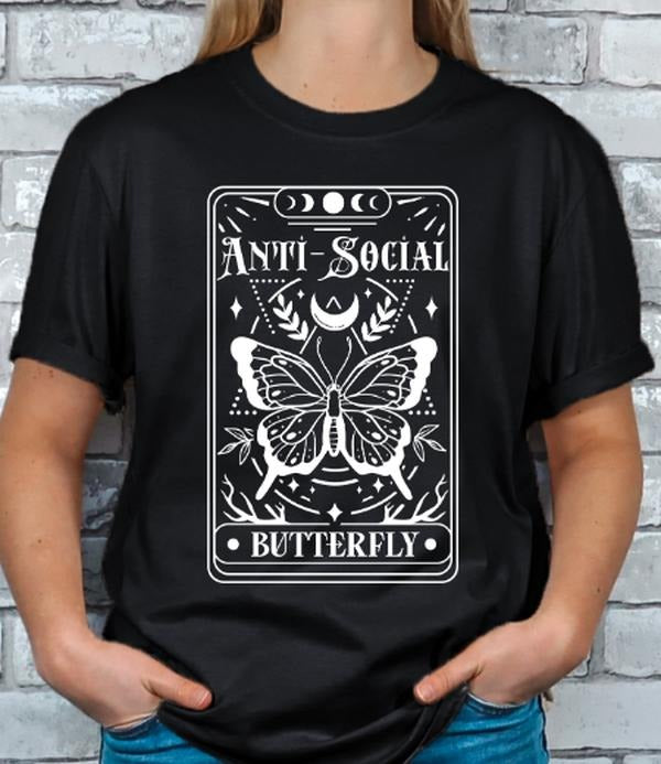 Anitsocial Butterfly T-shirt Hoodie, Sweatshirt | GrindPrints.com