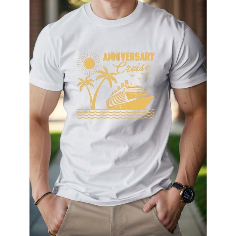 Anniversary Cruise Pure Cotton Men's Tshirt Comfort Fit, cotton T-shirt Made in USA Hoodie, Sweatshirt | GrindPrints.com