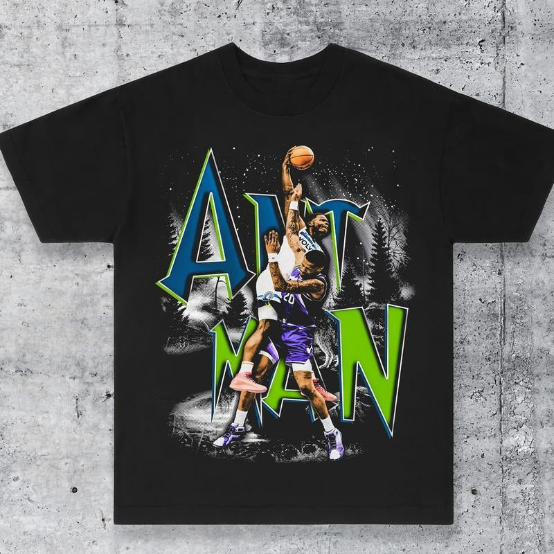 Anthony Edwards Tshirt, Ant Man Shirt, Dunk Over John Collins, Minnesota Basketball, Shai Gilgeous Tshir, Streetwear Tee,...