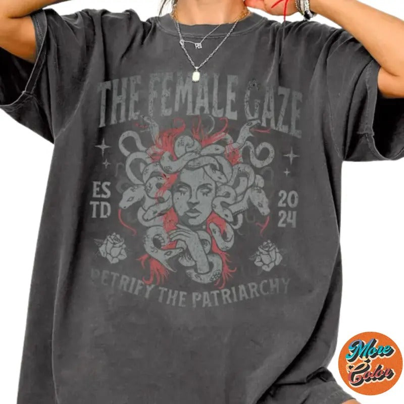 Anti-Patriarchy Medusa Woman's Rights Feminist Movie Vintage Shirts, Cotton Unisex T-Shirt, Crew Neck, Size S- 3XL,...