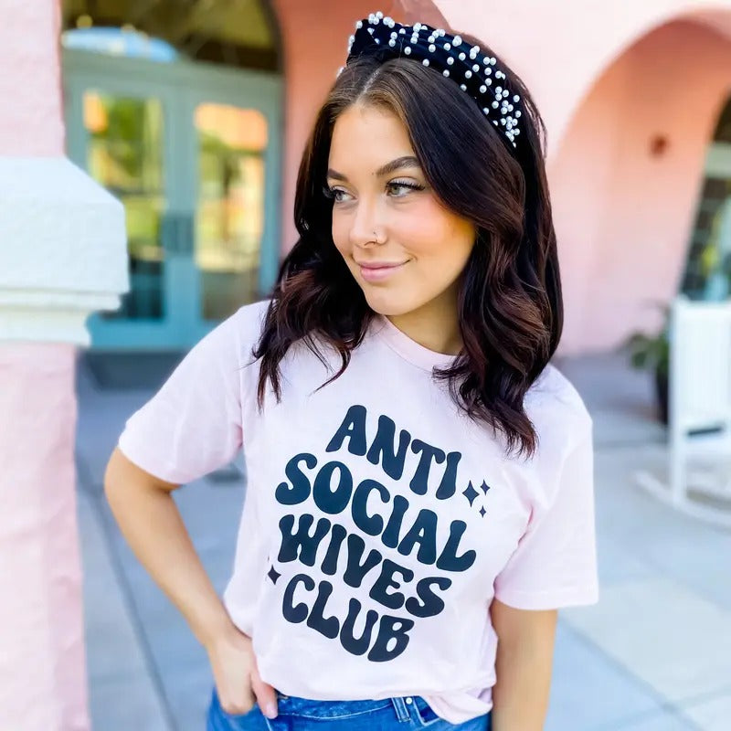 Anti Social Wives Club Graphic Tee Hoodie, Sweatshirt | GrindPrints.com