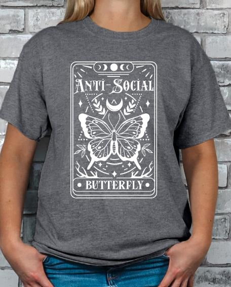 Antisocial Butterfly Tarot Card T-shirt Hoodie, Sweatshirt | GrindPrints.com