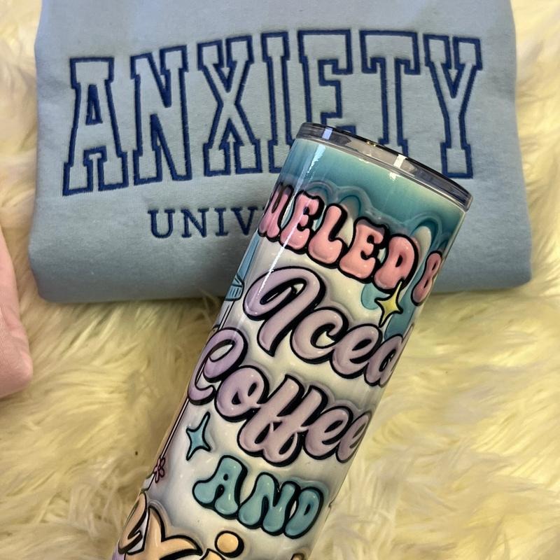 Anxiety sweater and cup T-Shirts, Hoodie, Sweatshirt | GrindPrints.com