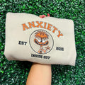 Anxiety university embroidered sweater unisex T-Shirts, Hoodie, Sweatshirt | GrindPrints.com