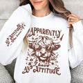 Apparently I Have an Attitude Sweatshirt, Highland Cow Funny Adult, Snarky Western Cow, Sarcastic Sweatshirt, Funny...