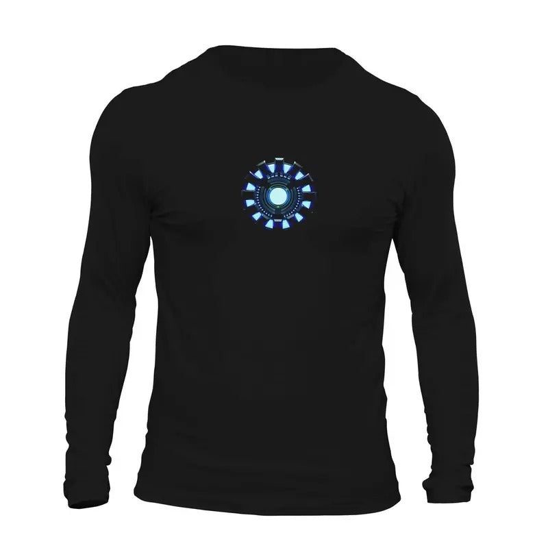 Arc Reactor Stark Industries Long Sleeve Men's T-Shirt Casual Classic Hoodie, Sweatshirt | GrindPrints.com