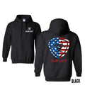 Ariat Hoodie, American Flag Emblem Design, Perfect for Patriotic Style and Outdoor Activities. Hoodie Menswear Long...