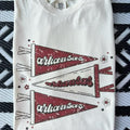 Arkansas Vintage Pennant T-shirt, Retro Arkansas Flag Design, College Fan Shirt, Arkansas Sports Apparel, Arkansas...