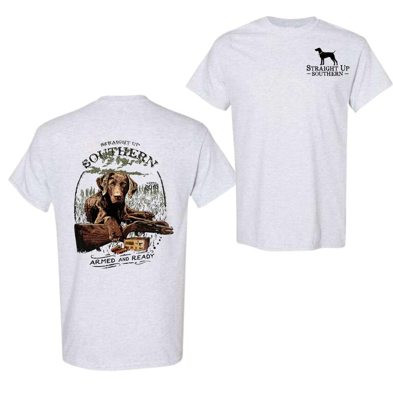 Armed And Ready - Lab Ready To Hunt T-Shirt - Sizes For Everyone - Fashion Varieties - Perfect For Every Occasion