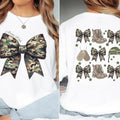 Army Wife Camo Coquette Bow 2 Sided Shirt, Army Spouse, Millitary Wife Shirt, Army Wife Bow Shirt Hoodie, Sweatshirt