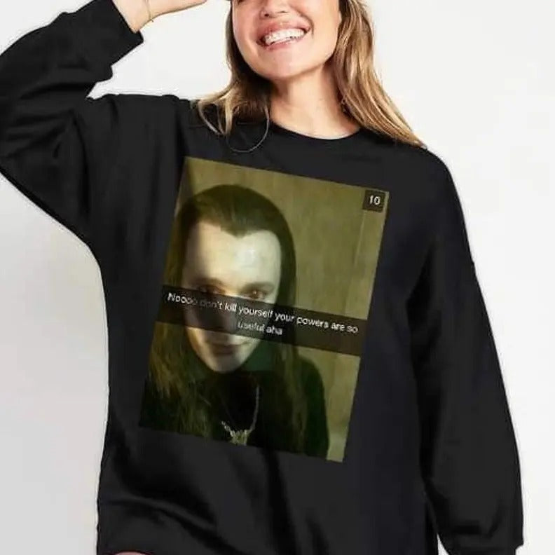 Aro Snapchat Funny Women's Sweatshirt - Casual Round Neck Long Sleeve Cotton Top - Fit T-Shirts, Hoodie | GrindPrints.com