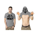 Ask Me About My Wolf Flip T Shirt Cool Design Funny Saying Novelty Graphic Mens Funny T Shirts Cool Tees Soft Stylish...