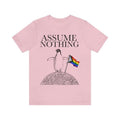 Assume nothing shirt | progress pride flag shirt | subtle lgbt t-shirt | lgbtq pride | gay pride tee | queer pride |...