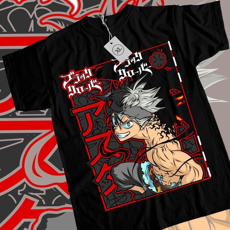 Asta Yuno T-Shirt S-4XL Black Clover Asta Anime Manga Girl Gifts Black Shirt Tshirt S-4XL Hoodie, Sweatshirt