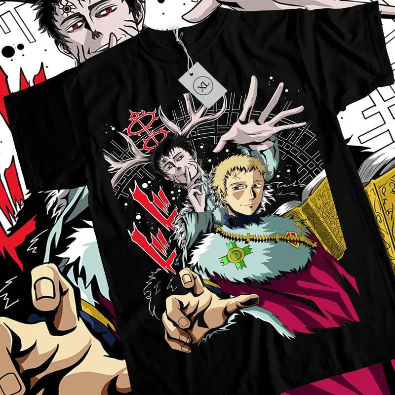Asta Yuno T-Shirt S-4XL Black Clover Shirt Anime Manga Graphic Tee Tshirt S-4XL Hoodie, Sweatshirt | GrindPrints.com