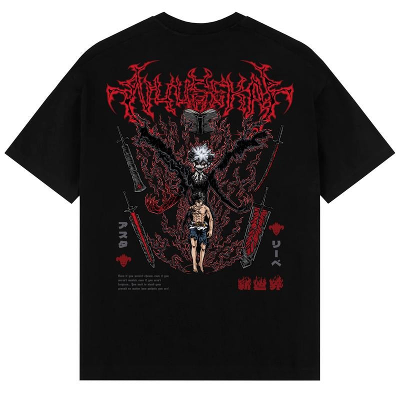 Asta x Liebe Black Clover Oversized T-Shirt, Anime Graphic Tee, Anime Shirt Hoodie, Sweatshirt | GrindPrints.com