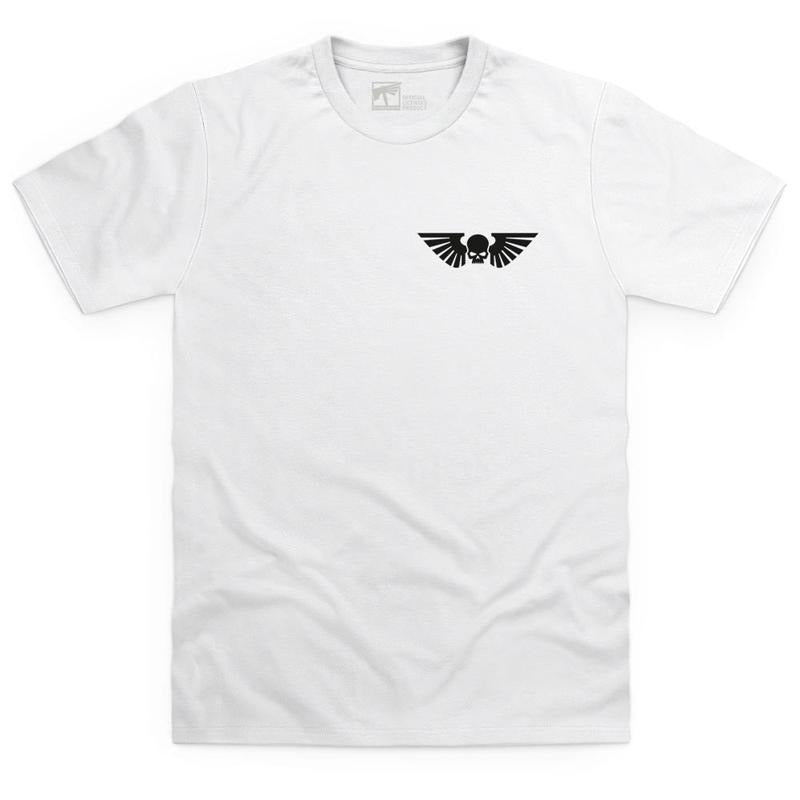 Astra Militarum Cadia Stands White Double Print T Shirt - WARHAMMER MERCH Hoodie, Sweatshirt | GrindPrints.com
