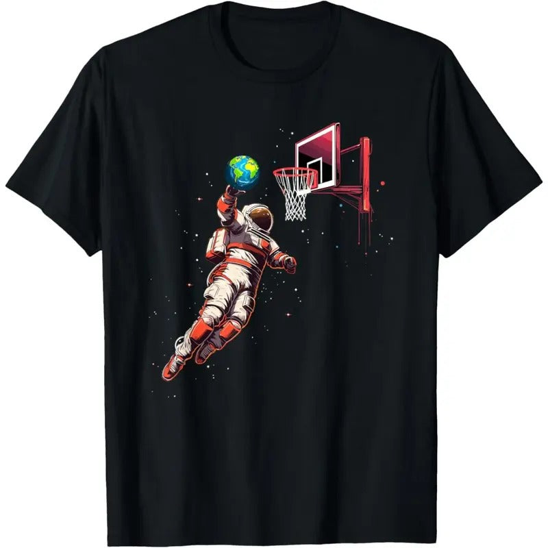 Astronaut Basketball Outer Space Gifts Men Kids Women Space T-Shirt made in usa Hoodie, Sweatshirt | GrindPrints.com