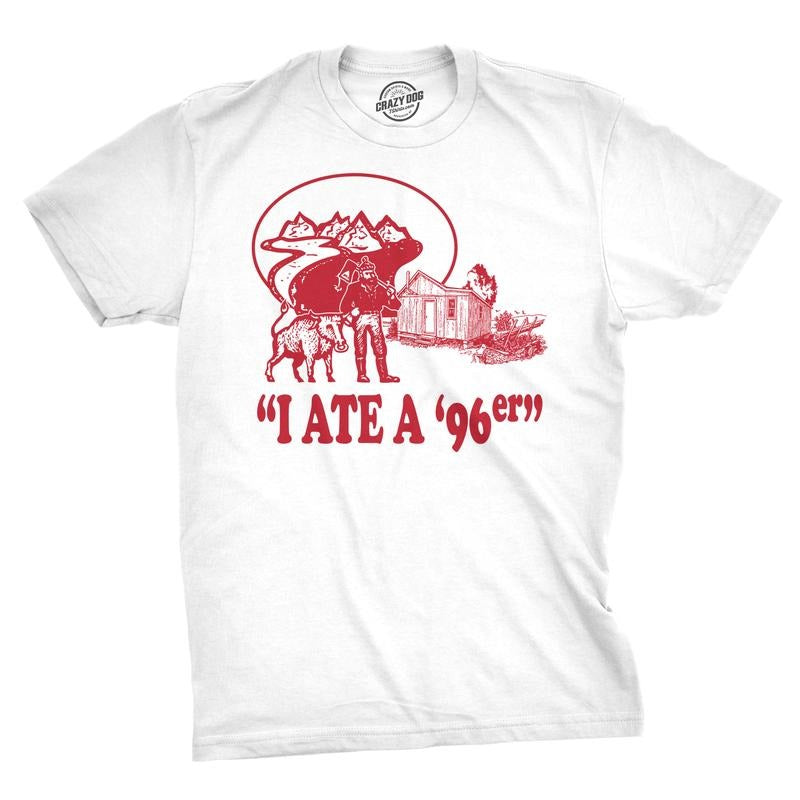 Ate A 96Er T Shirt Funny Vintage Graphic Tee Gift for Dad Hilarious Adult Humor Mens Funny T Shirts Cool Tees Soft...