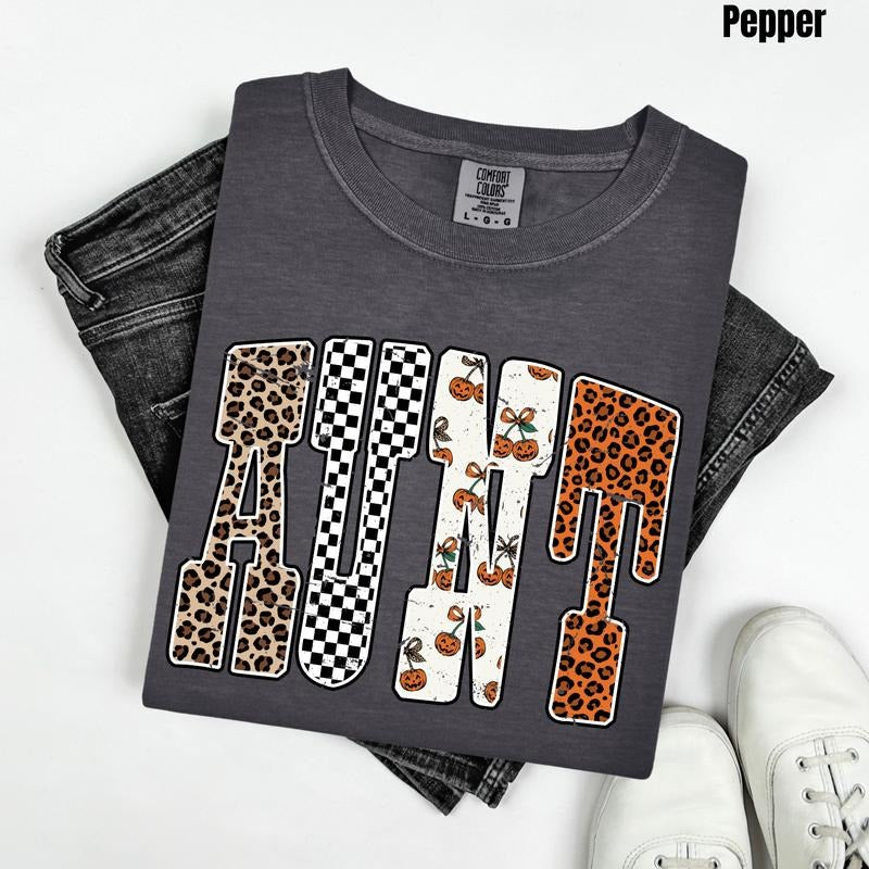 Aunt Pumpkin Pattern Comfort Colors T-Shirt 'NLB' Hoodie, Sweatshirt | GrindPrints.com