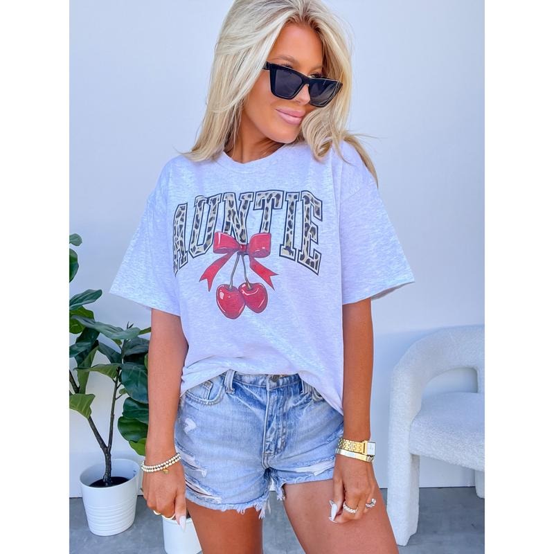 Auntie Cherries Graphic Top T-Shirts, Hoodie, Sweatshirt | GrindPrints.com