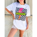 Auntie Neon Checkered Graphic Top T-Shirts, Hoodie, Sweatshirt | GrindPrints.com