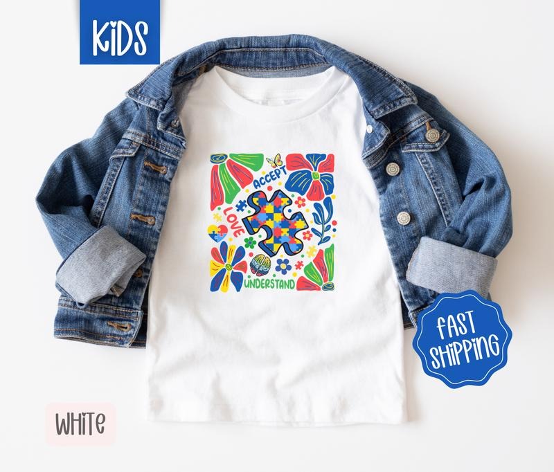 Autism Awareness Kids Shirt - Children's Tshirt - Cute Youth Tee Gildan Hoodie, Sweatshirt | GrindPrints.com
