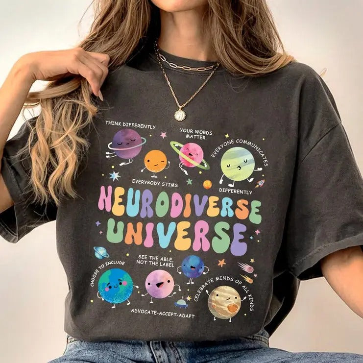 Autism Awareness Shirt Neurodiverse Universe Shirt Sped Teacher R Shirt Space Neurodiversity Education Shirt Autism T-Shirts, Hoodie, Sweatshirt