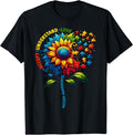 Autism Awareness Sunflower Autism Sunflower Cotton Short Sleeve Size S 5XL T-Shirts, Hoodie, Sweatshirt
