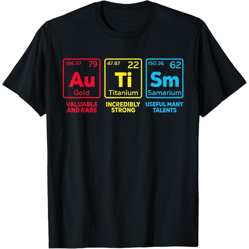 Autism Awareness Women Men Kids mom Elements Periodic Table T-Shirt Hoodie, Sweatshirt | GrindPrints.com