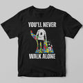 Autism Dad You'll Never Walk Alone Shirt for Men Puzzle Autism Awareness Father's Day Gift Unisex Premium 100% Cotton...