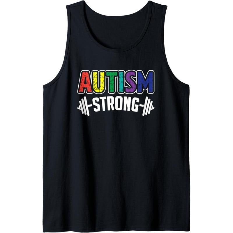 Autism Strong Autism Awareness Cause GIft Tank Top MADE IN USA T-Shirts, Hoodie, Sweatshirt | GrindPrints.com