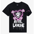 Avril Lavigne Pink Punk Skull Boyfriend Fit Girls T-Shirt Hoodie, Sweatshirt | GrindPrints.com