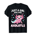 Axolotl Kawaii Just A Girl Who Loves Axolotls T-Shirt Made in USA Hoodie, Sweatshirt | GrindPrints.com
