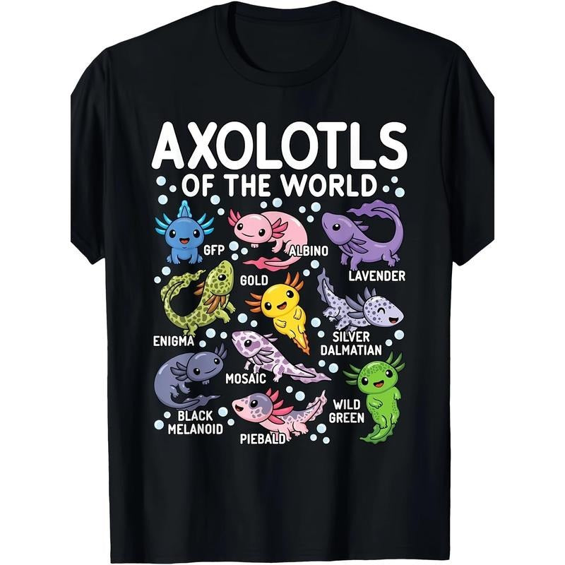 Axolotls Of The World Cute Kawaii Axolotl T-Shirt Made in USA Hoodie, Sweatshirt | GrindPrints.com
