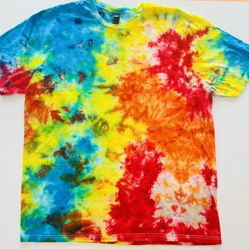 BAHHAMA MAMA SALTY SOUL HAND DYED TIE DYE T-SHIRT Casual Cotton Comfortable Beach Day Streetwear Comfort Fit women Shirts...