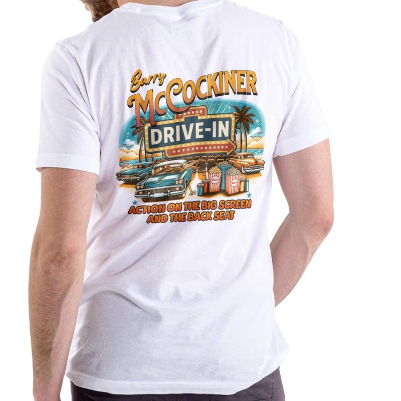 BARRY MCCOCKINER DRIVE IN T Shirt, Unisex Cotton, graphic T Shirt Hoodie, Sweatshirt | GrindPrints.com